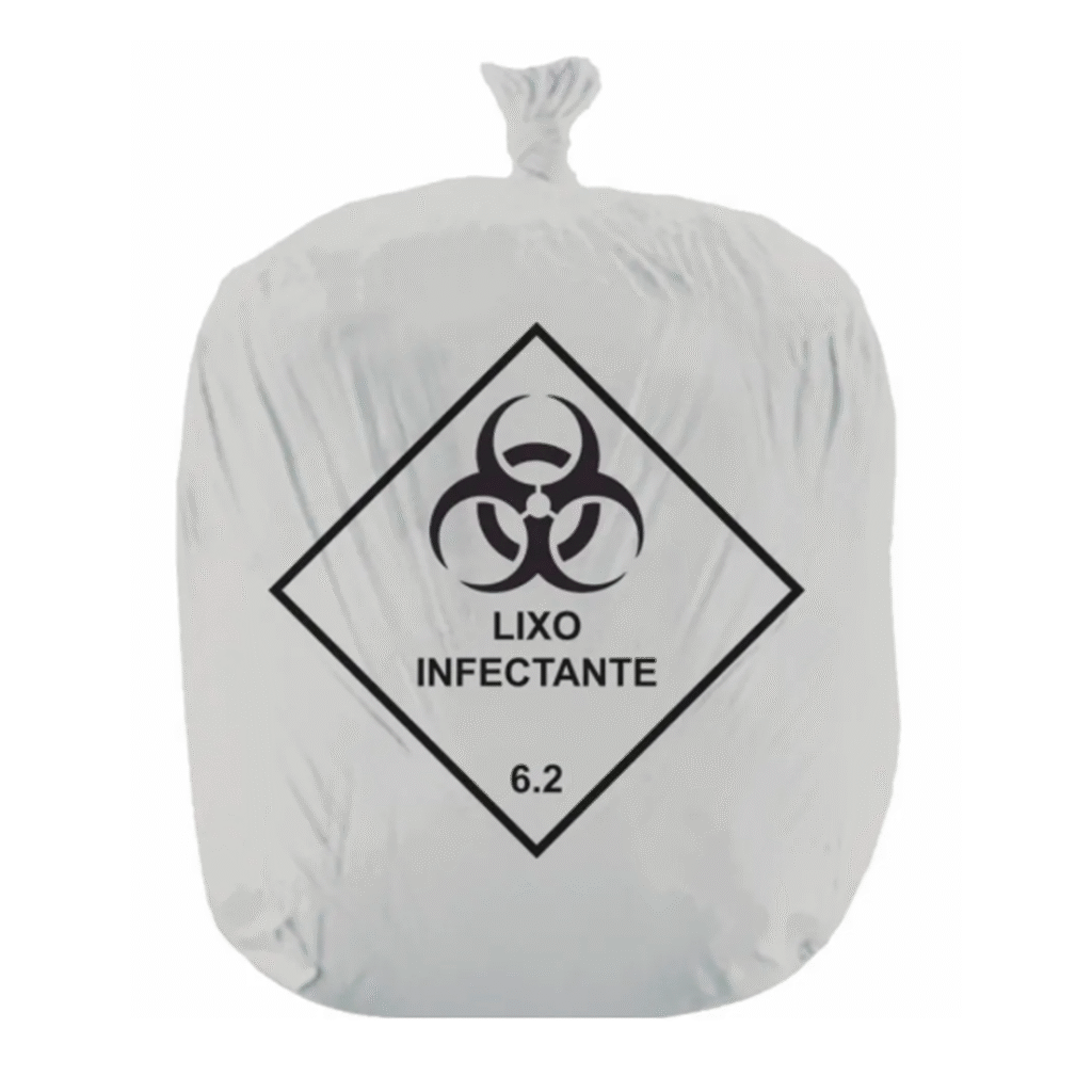 Saco de Lixo Hospitalar para Resíduo Infectante 200L (Pacote c_ 100un)