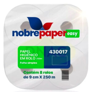 Papel Higiênico Rolão Folha Simples Nobre 250m (Fardo c/ 8 Rolos)