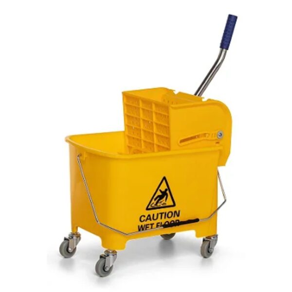 Carro Balde com Divisor de Água - Amarelo - 20 litros - Nobre