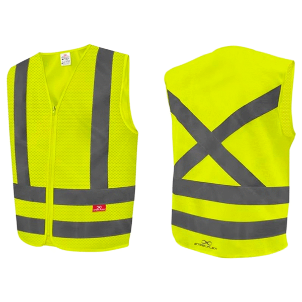 Colete de Segurança Refletivo 4 Bolsos Steelflex (Norma NBR Classe 2)