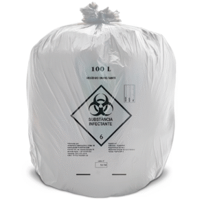 Saco de Lixo Hospitalar para Resíduo Infectante 100L (Pacote c_ 100un)