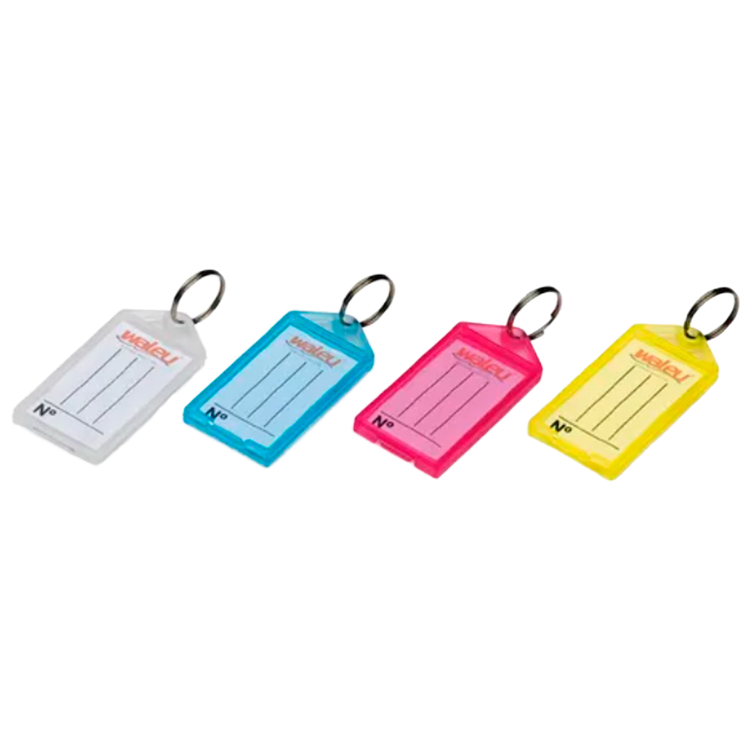 Chaveiro Identificador de Chaves com Etiqueta Maxcril (Caixa c_ 100un Cores Sortidas) B