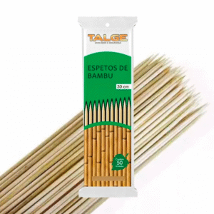 Espeto de Bambu para Churrasco Talge 30cm (Pacote c_ 500un) 2
