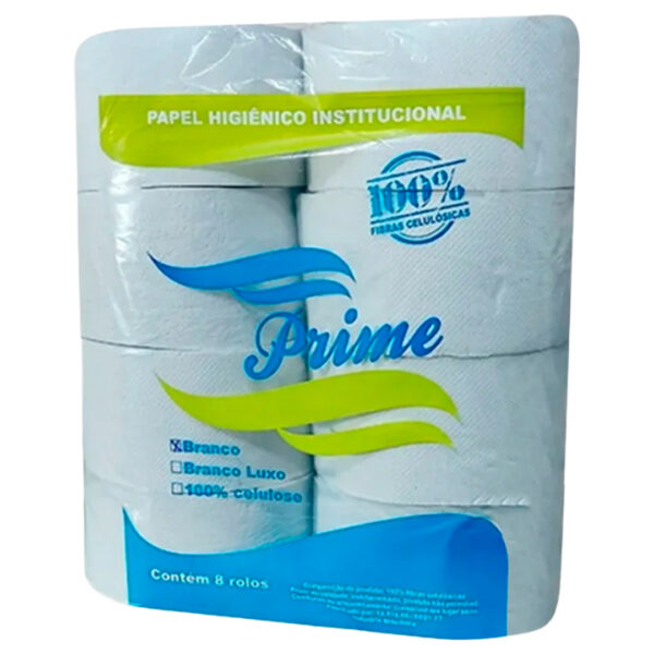 Papel Higiênico Rolão Institucional Prime Folha Simples (Fardo c_ 8 Rolos) 1