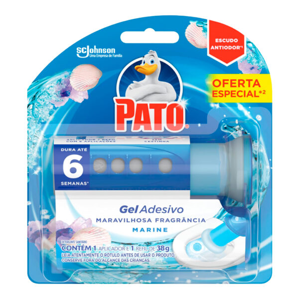 Pato Gel Adesivo Sanitário Marine – Limpeza Contínua (Aplicador + 6 Discos) A
