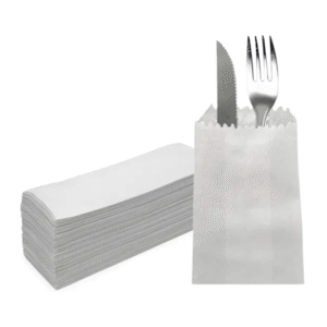 Saco de Papel para Talheres Branco Liso (Pacote c_ 400un) – Higiene e Apresentação