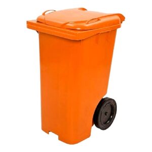 Lixeira Contêiner Laranja 240L Rodas 20mm (Padrão ANVISA) – Coleta Seletiva