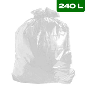 Saco de Lixo 240L Transparente 120x130cm (Pacote c/ 100 Unidades)