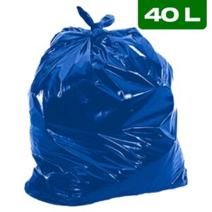 Saco de Lixo 40L Azul (Pacote c/ 100 Unidades)