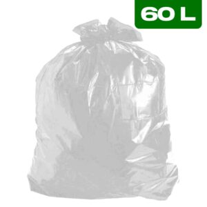 Saco de Lixo 60L Transparente (Pacote c/ 100 Unidades)