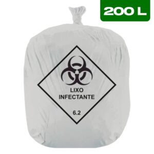 Saco de Lixo Hospitalar para Resíduo Infectante 200L (Pacote c_ 100un)