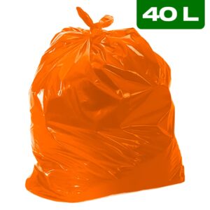 Saco de Lixo Laranja 40L (Pacote c/ 100 Unidades) - Descarte Especial