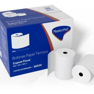 Bobina Térmica Cupom Fiscal 80x30 – Masterpell